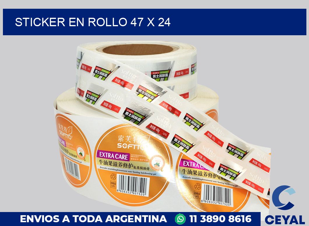 sticker en rollo 47 x 24