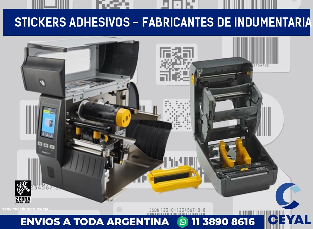 stickers adhesivos - Fabricantes de indumentaria