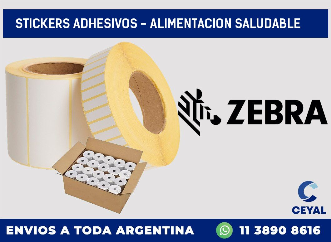 stickers adhesivos - alimentacion saludable