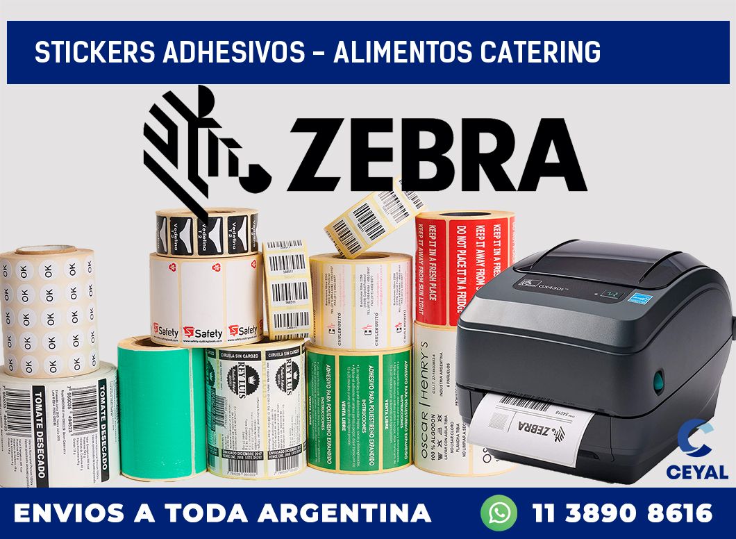 stickers adhesivos – alimentos catering