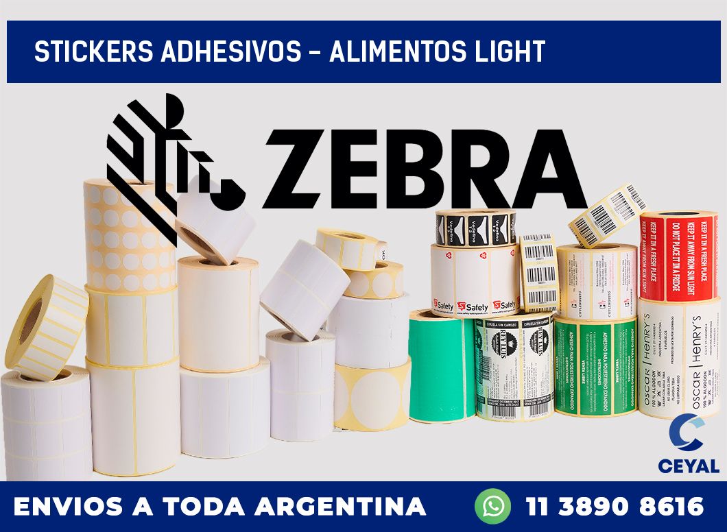 stickers adhesivos - alimentos light