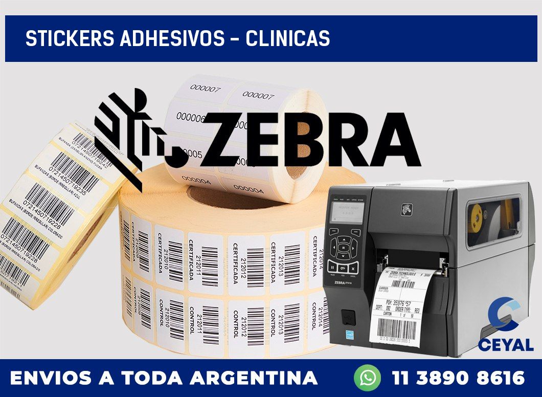 stickers adhesivos - clinicas