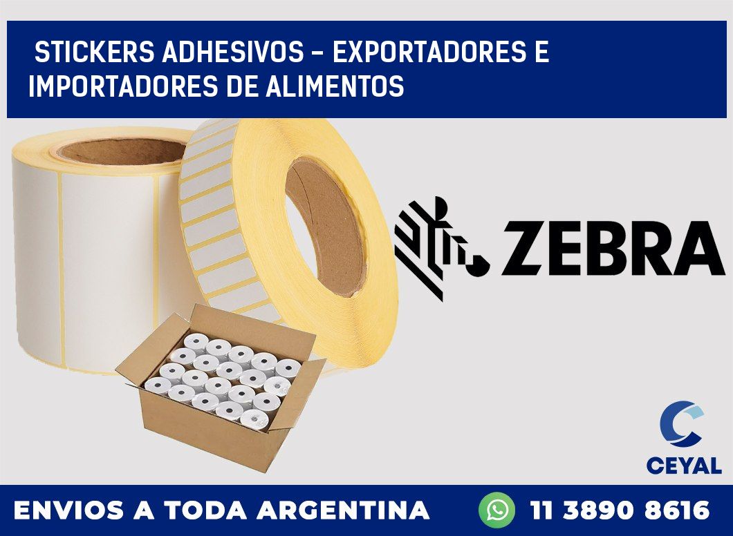 stickers adhesivos - exportadores e importadores de alimentos