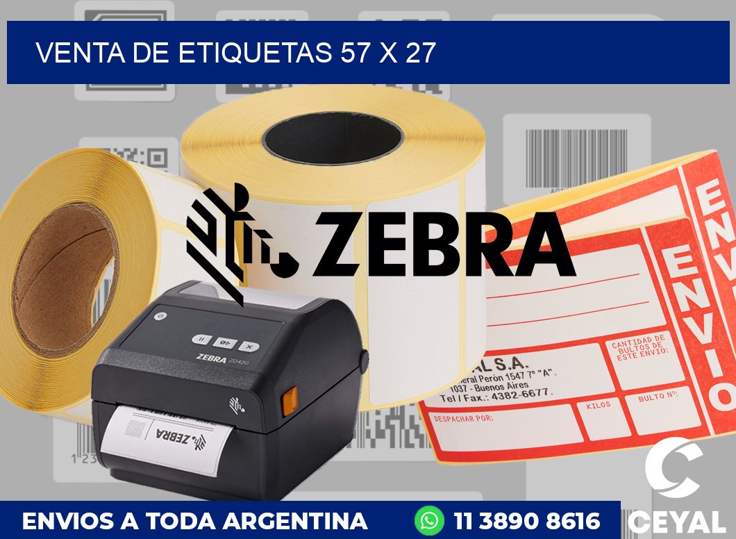 venta de etiquetas 57 x 27