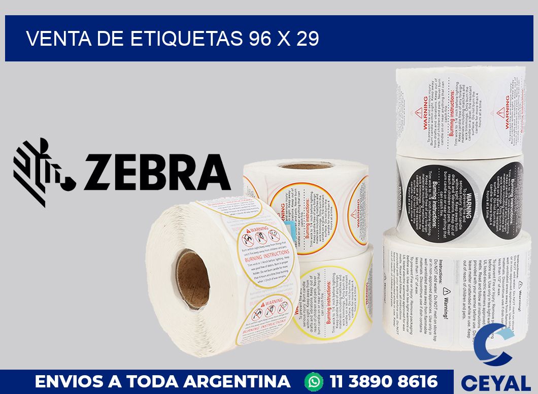 venta de etiquetas 96 x 29