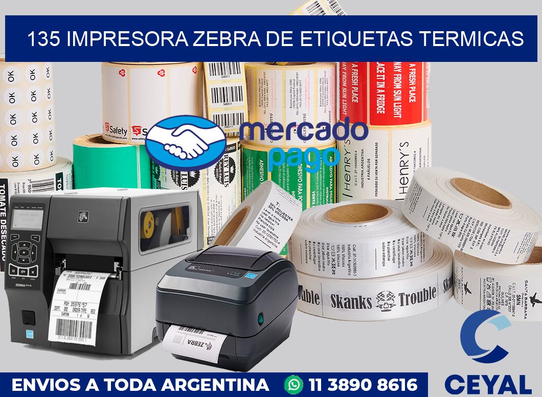 135 Impresora Zebra de etiquetas termicas