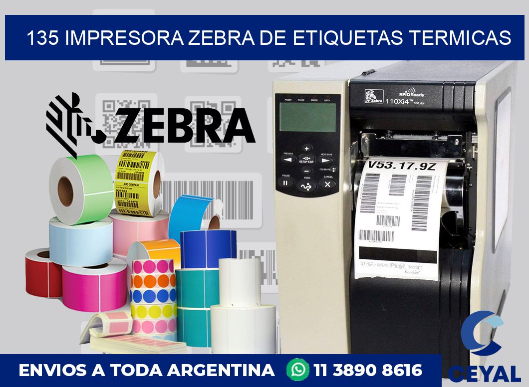 135 Impresora Zebra de etiquetas termicas