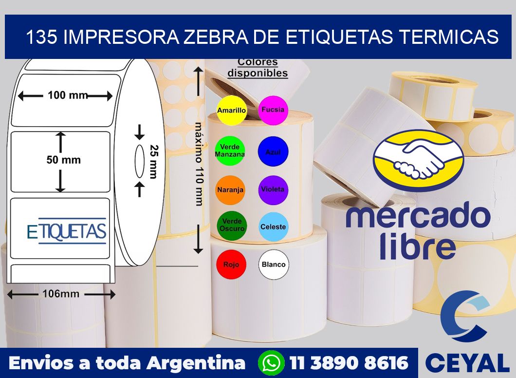 135 Impresora Zebra de etiquetas termicas