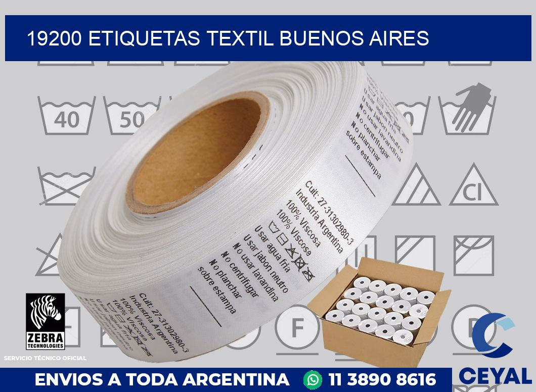 19200 etiquetas textil buenos aires