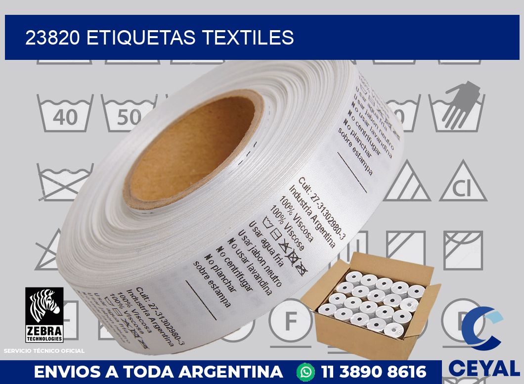 23820 etiquetas textiles