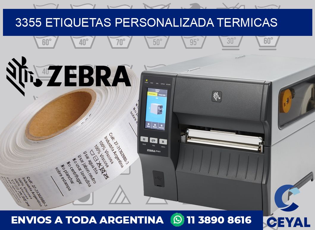 3355 etiquetas personalizada termicas