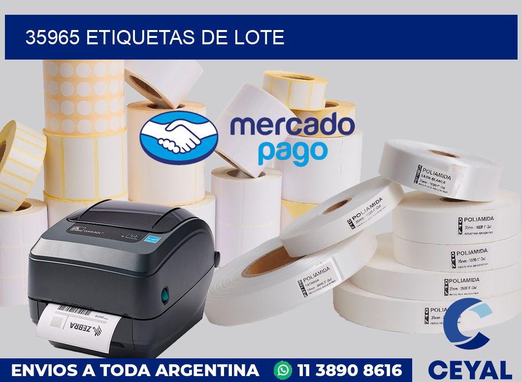 35965 Etiquetas de lote