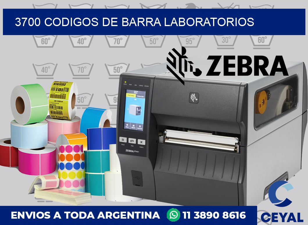 3700 Codigos de barra laboratorios