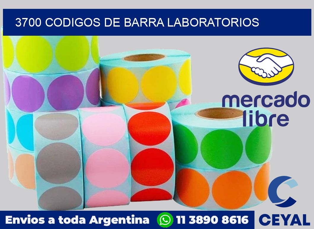 3700 Codigos de barra laboratorios