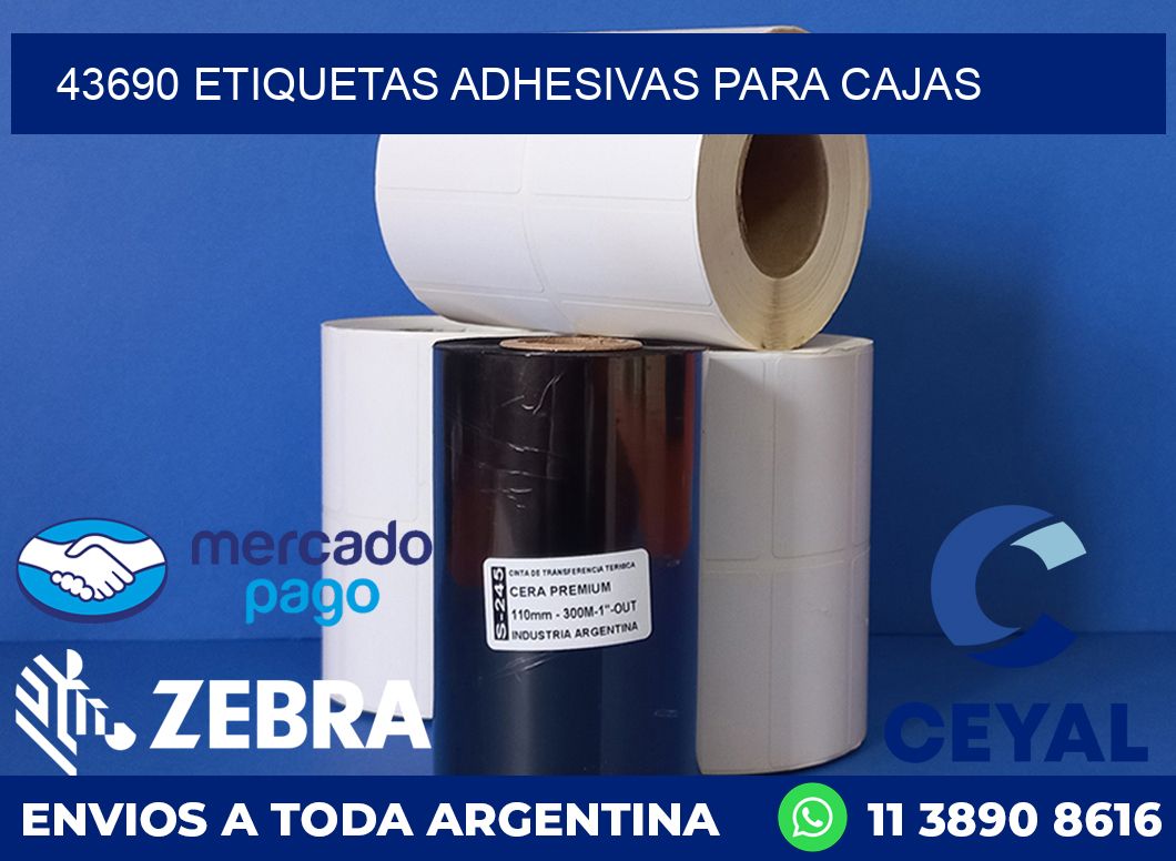 43690 etiquetas adhesivas para cajas