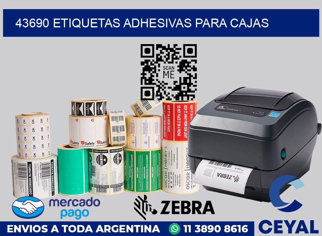 43690 etiquetas adhesivas para cajas