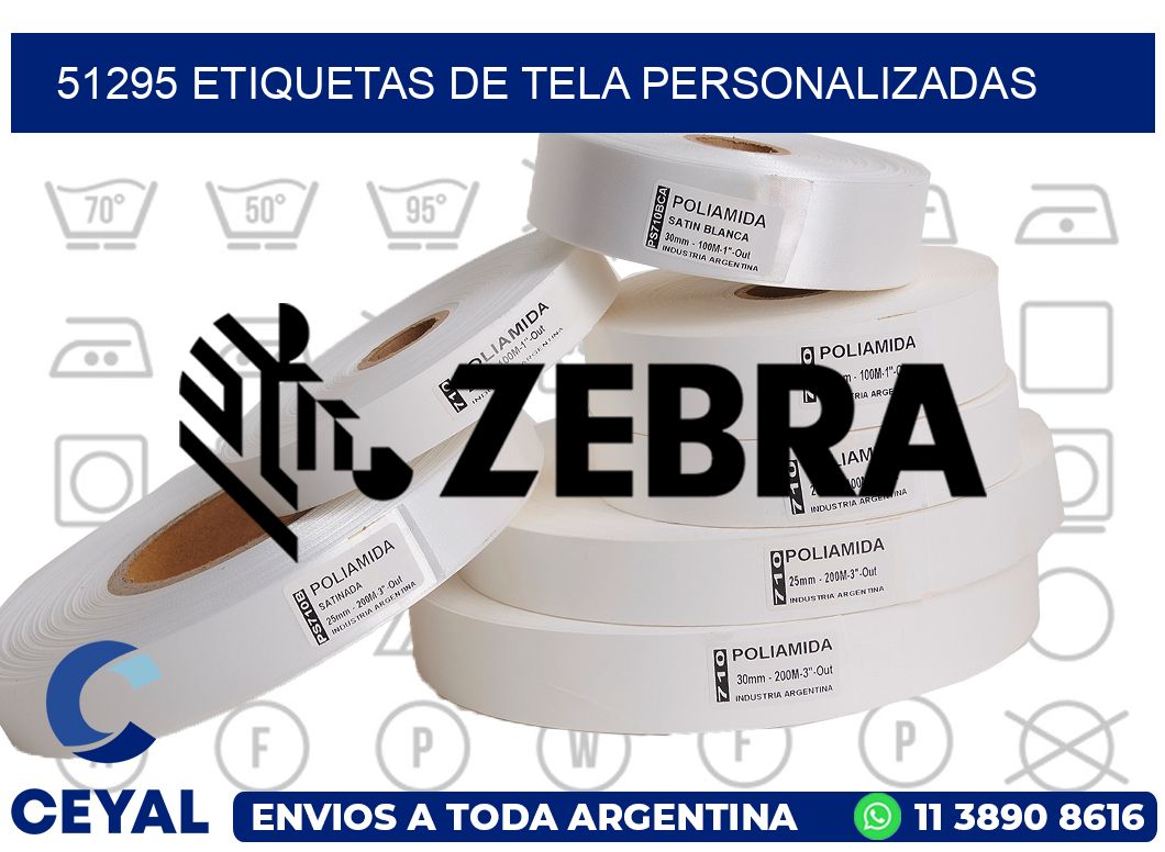 51295 Etiquetas de tela personalizadas