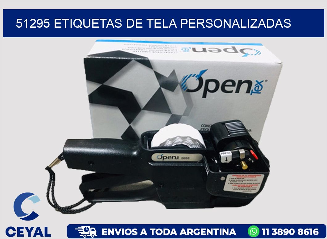 51295 Etiquetas de tela personalizadas