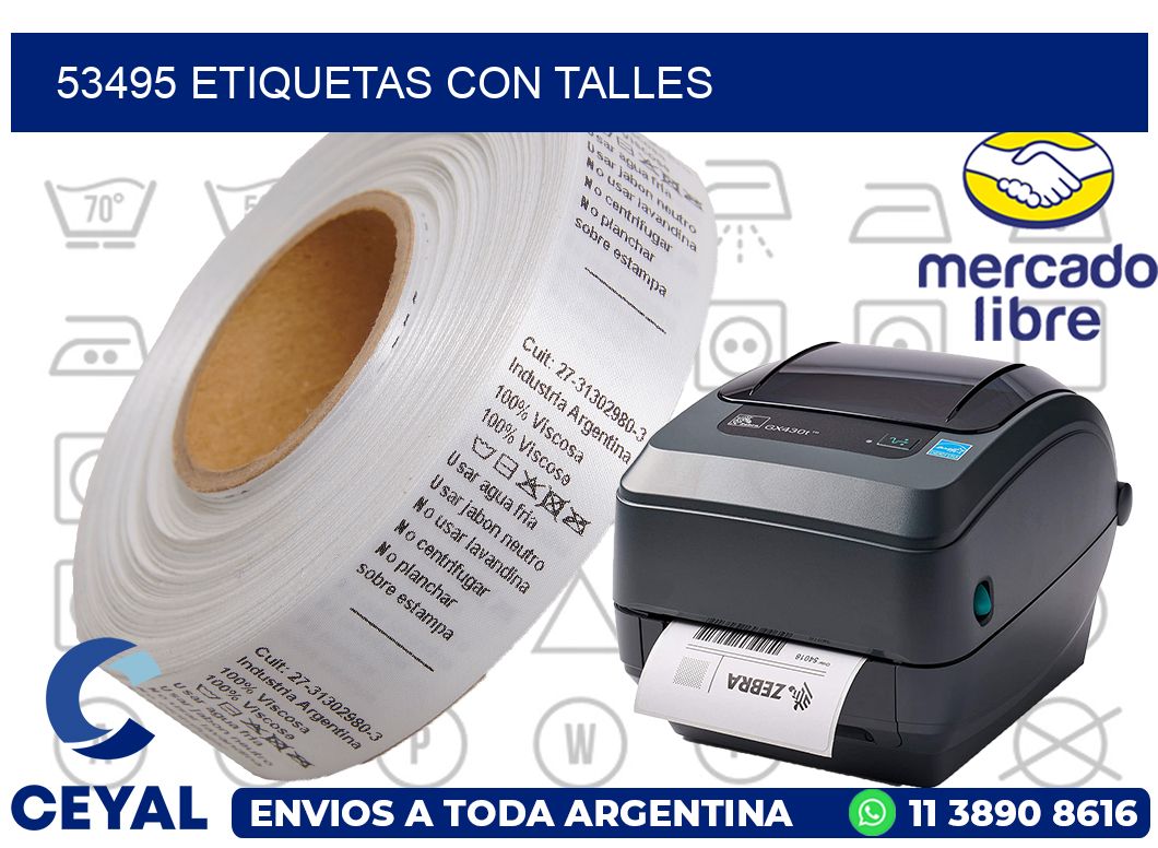 53495 Etiquetas con talles