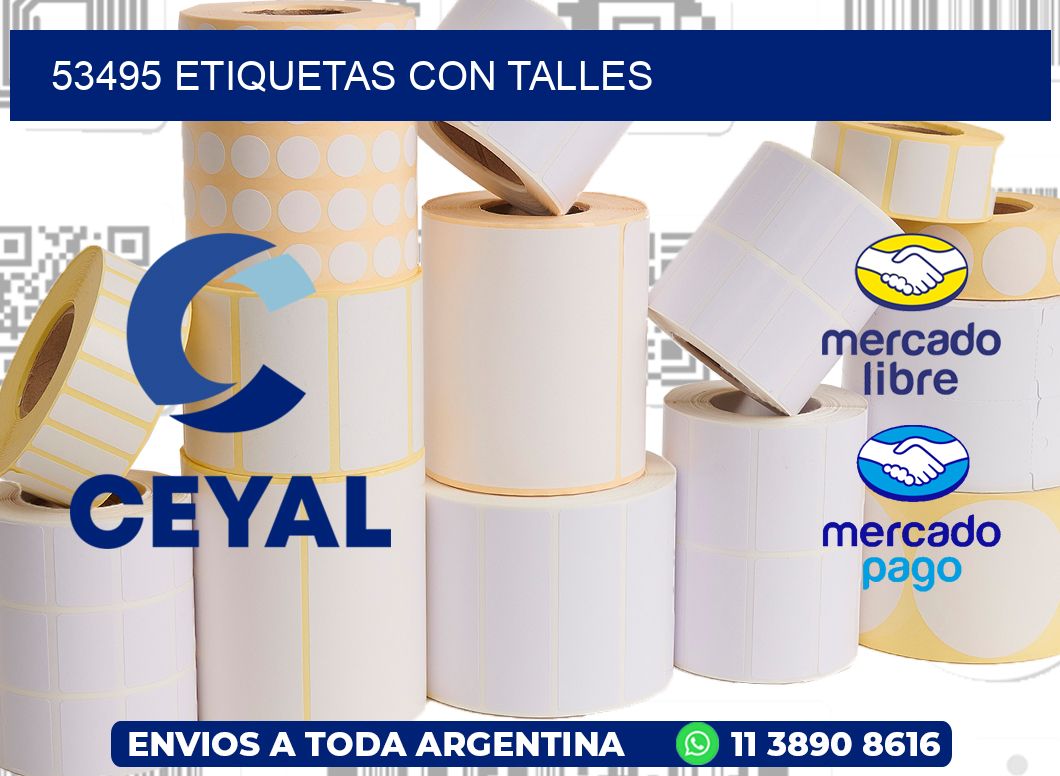 53495 Etiquetas con talles