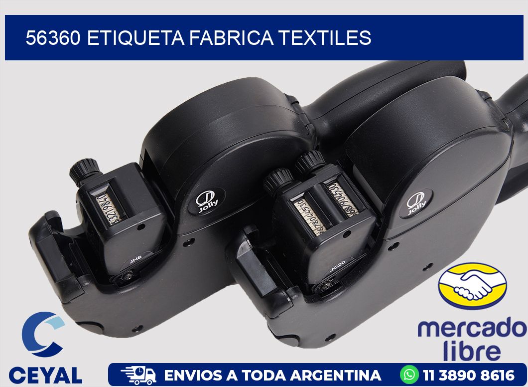 56360 etiqueta fabrica textiles