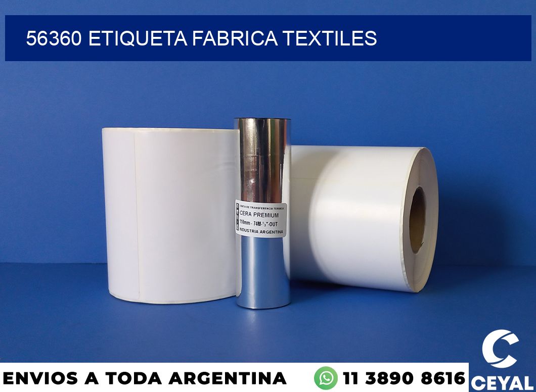 56360 etiqueta fabrica textiles