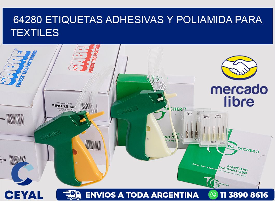 64280 Etiquetas adhesivas y poliamida para textiles