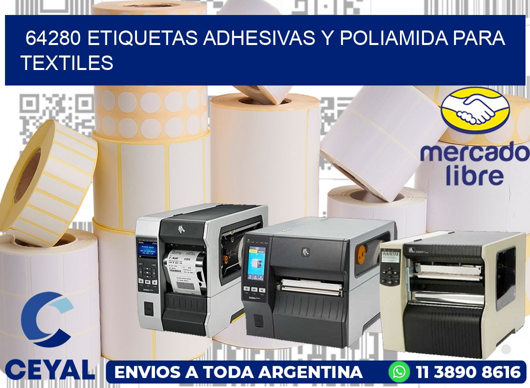 64280 Etiquetas adhesivas y poliamida para textiles