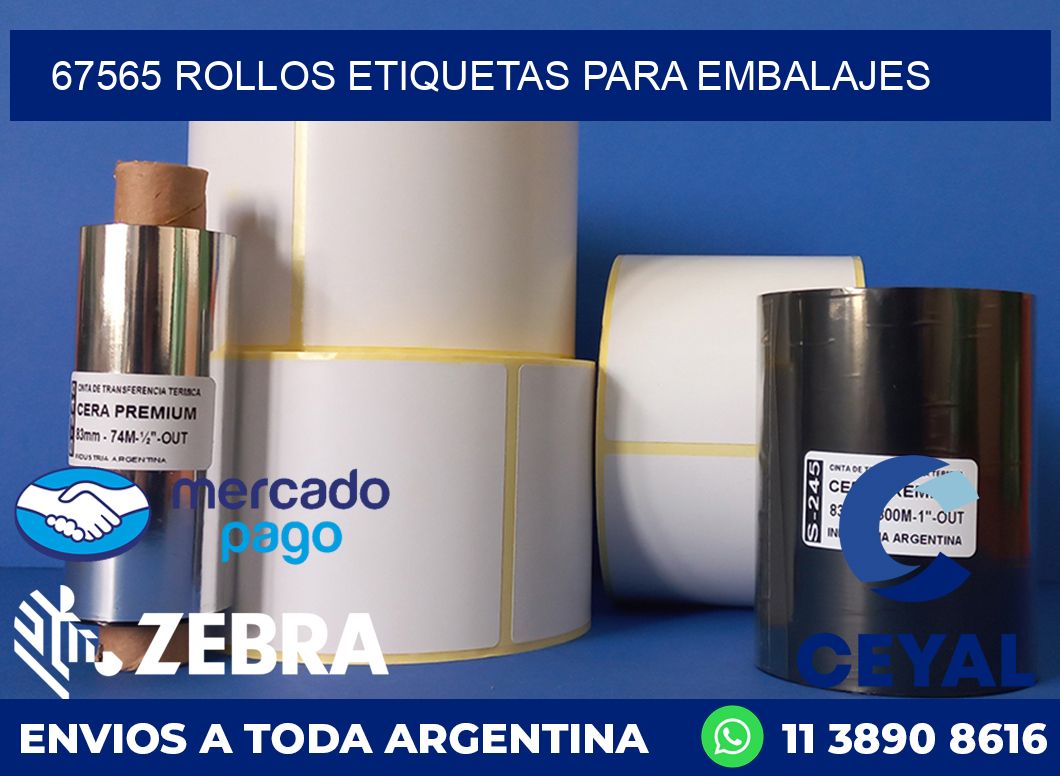 67565 rollos etiquetas para embalajes