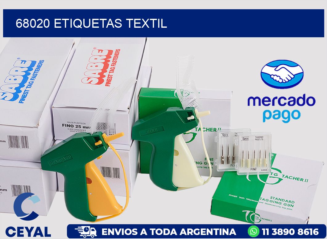 68020 etiquetas textil