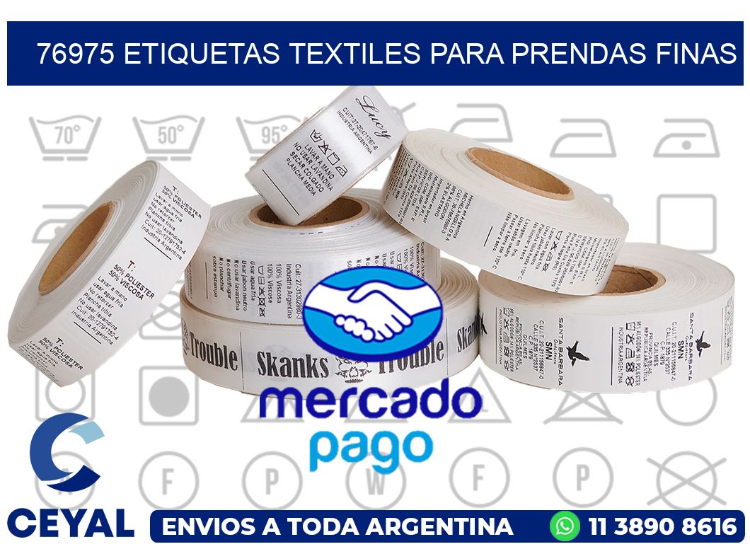 76975 Etiquetas textiles para prendas finas