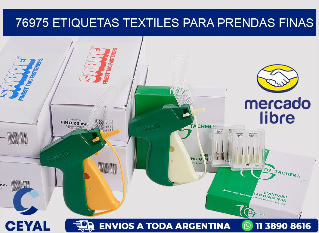 76975 Etiquetas textiles para prendas finas