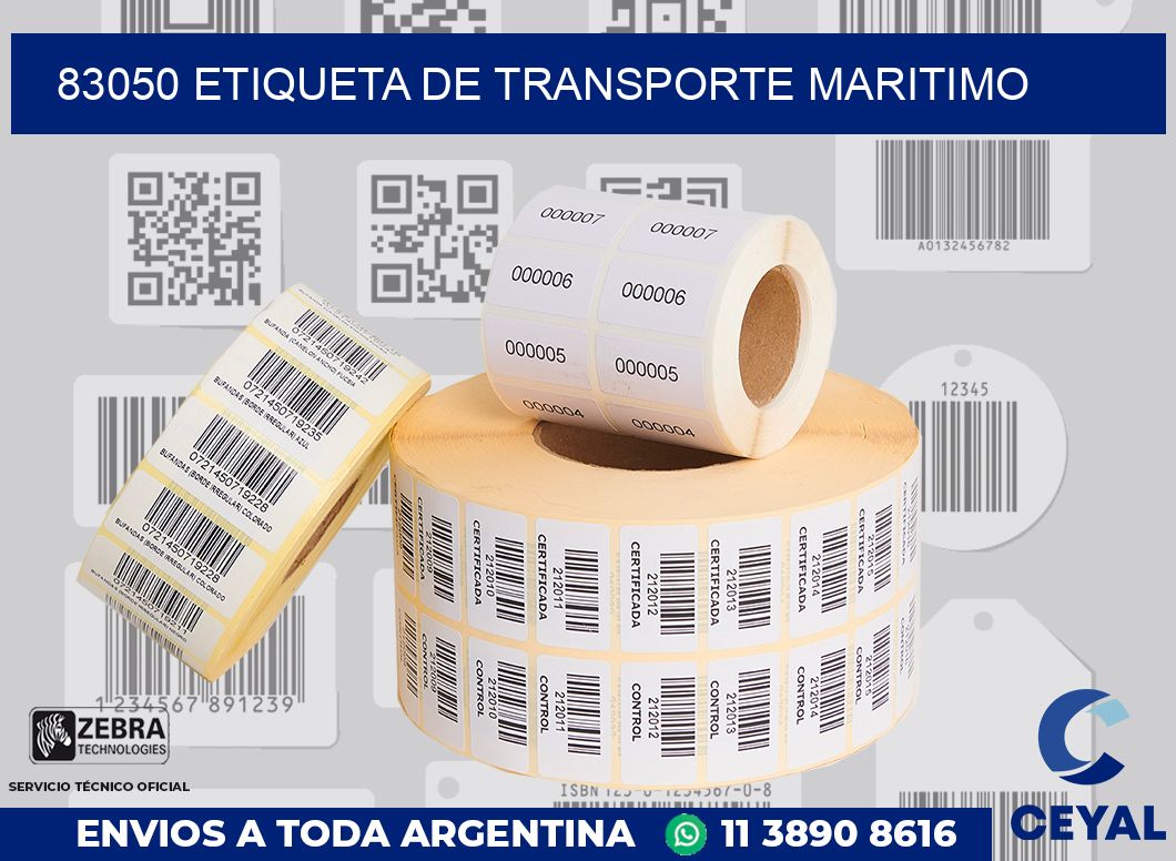 83050 Etiqueta de transporte maritimo