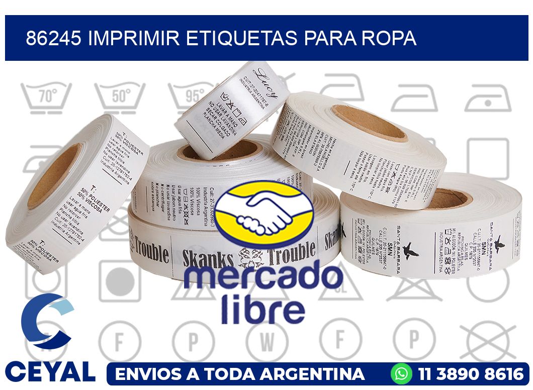 86245 Imprimir etiquetas para ropa