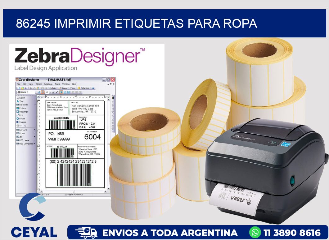 86245 Imprimir etiquetas para ropa