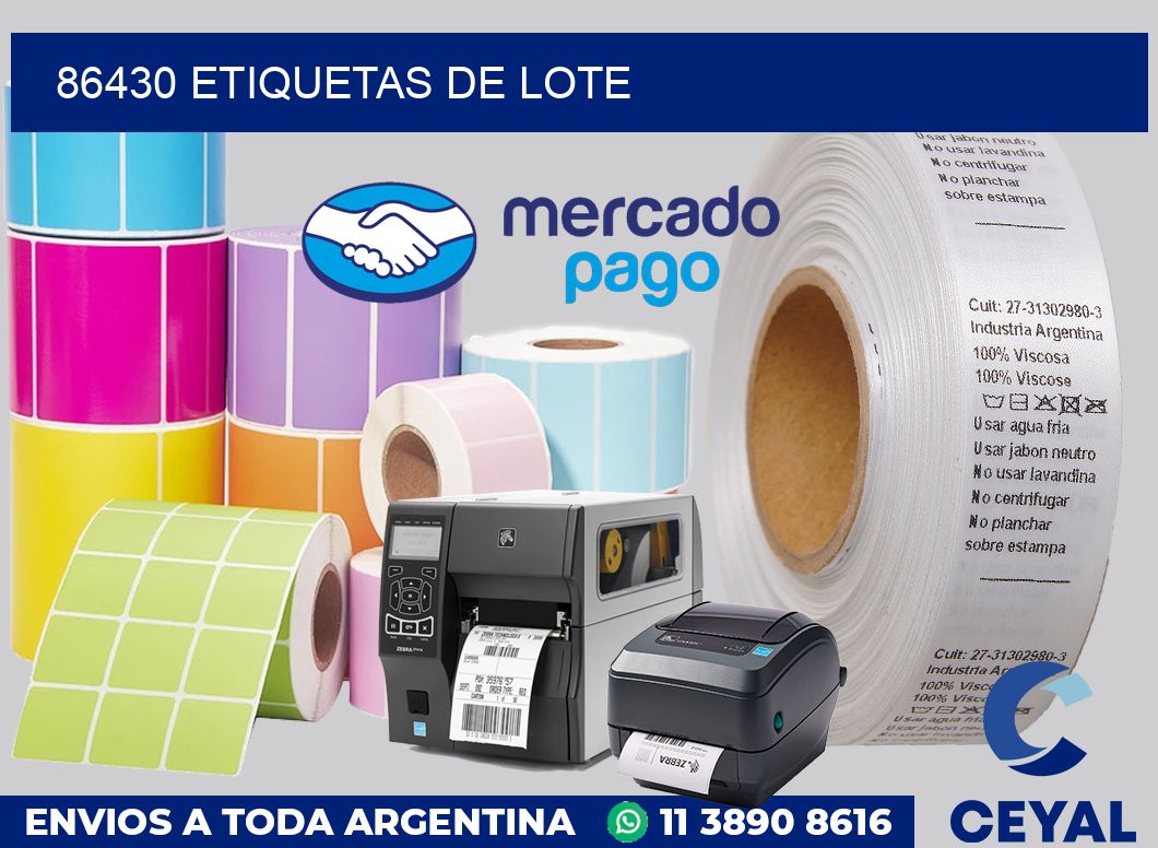 86430 Etiquetas de lote