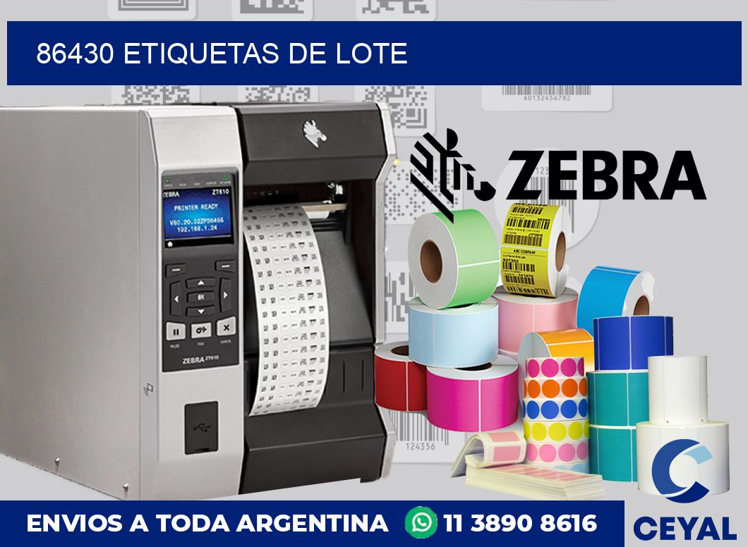 86430 Etiquetas de lote