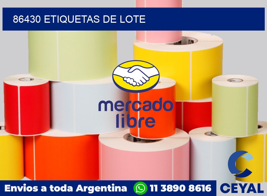 86430 Etiquetas de lote