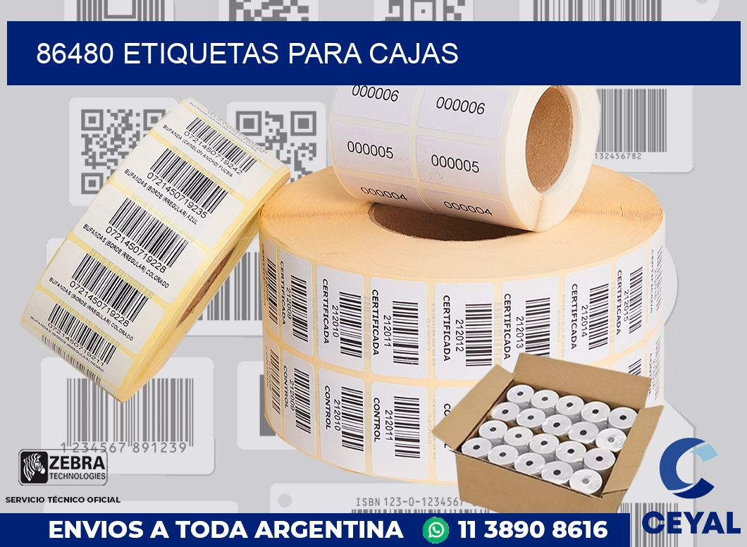 86480 Etiquetas para cajas