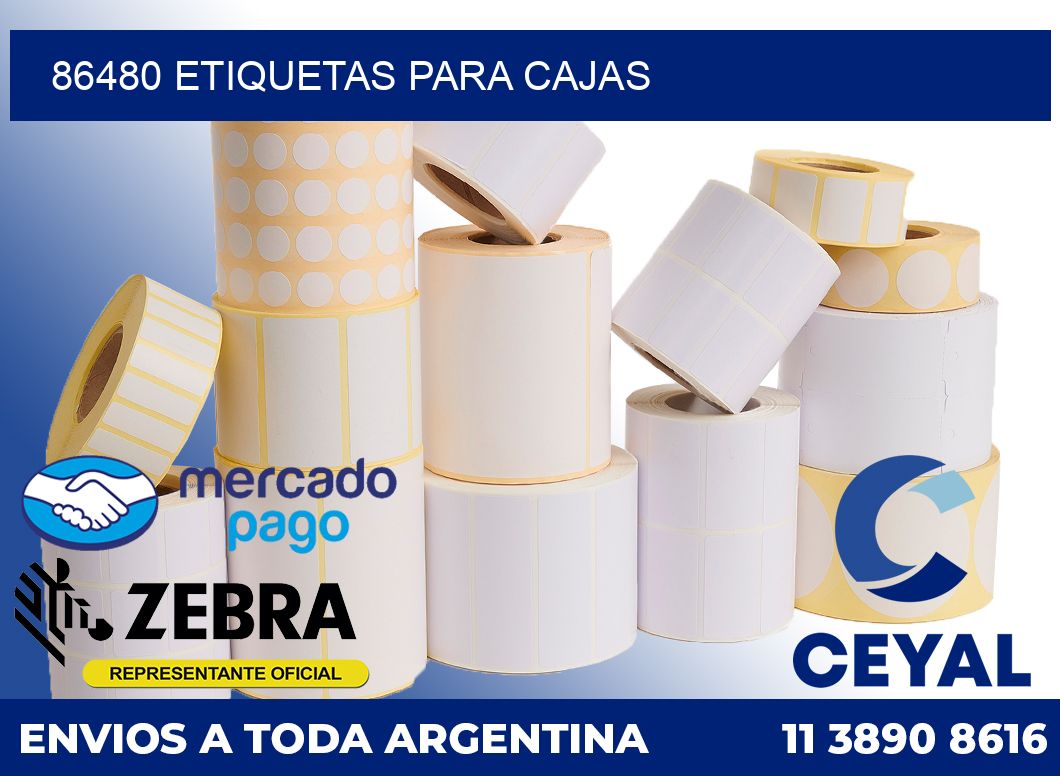 86480 Etiquetas para cajas