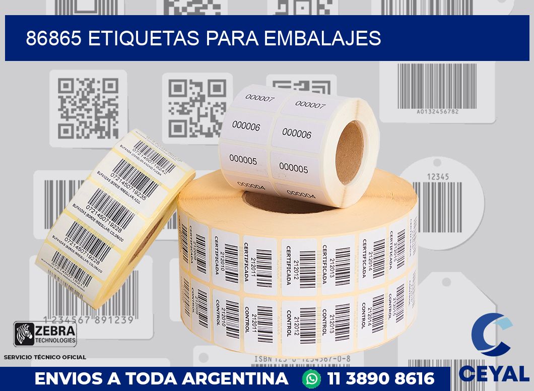 86865 Etiquetas para embalajes