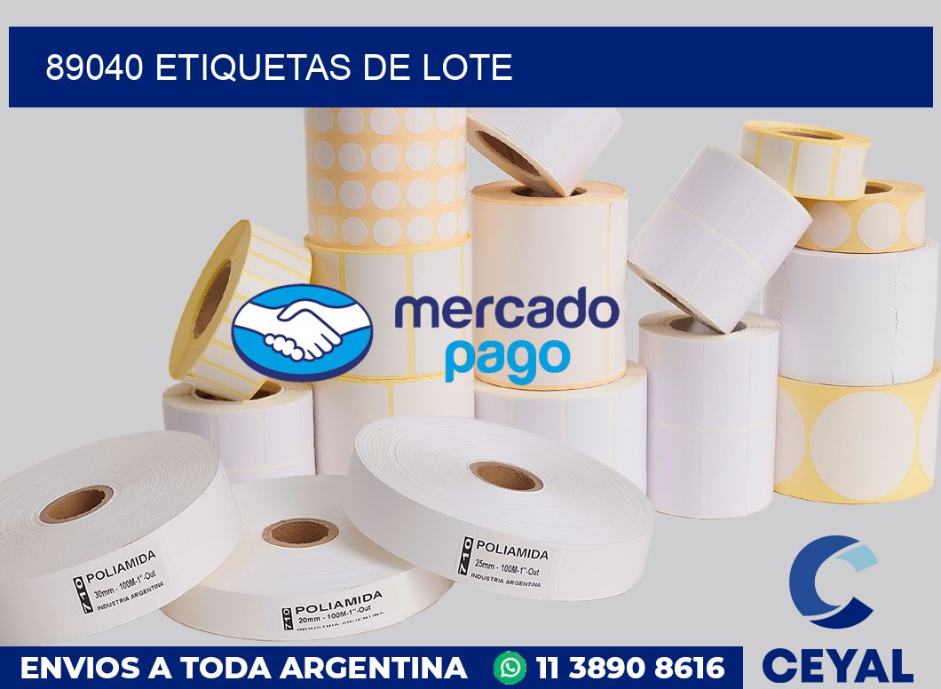 89040 Etiquetas de lote