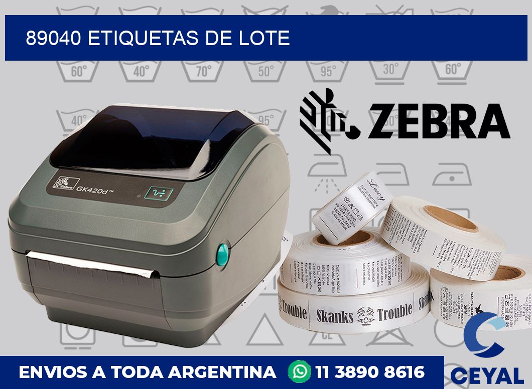 89040 Etiquetas de lote