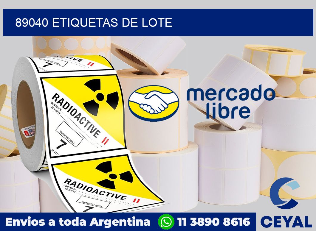 89040 Etiquetas de lote