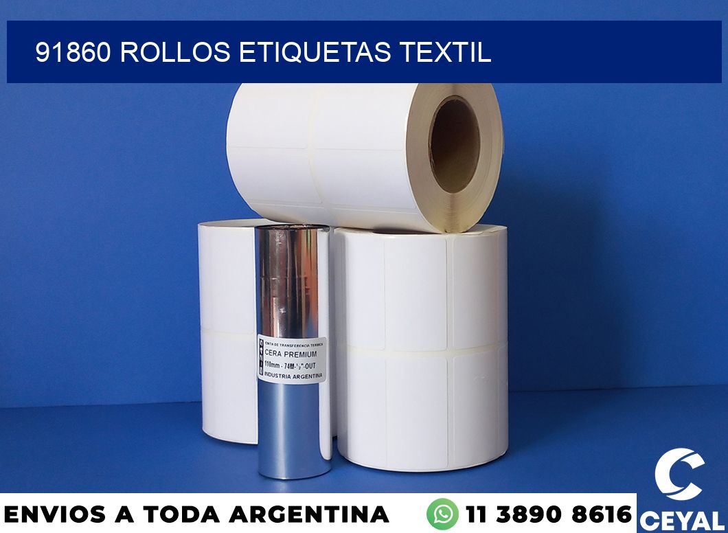 91860 rollos etiquetas textil