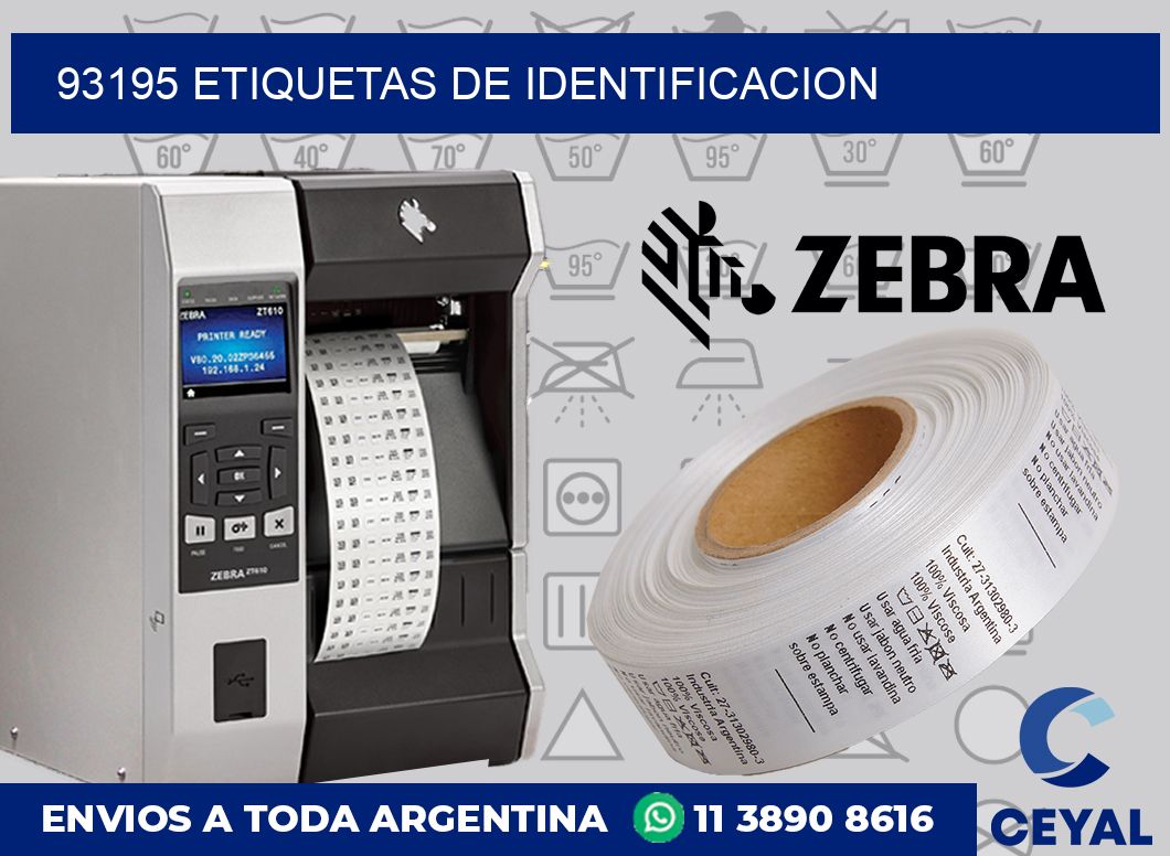 93195 Etiquetas de identificacion