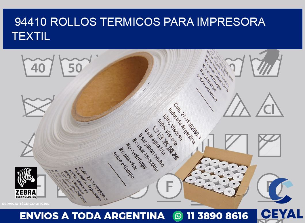 94410 rollos termicos para impresora textil