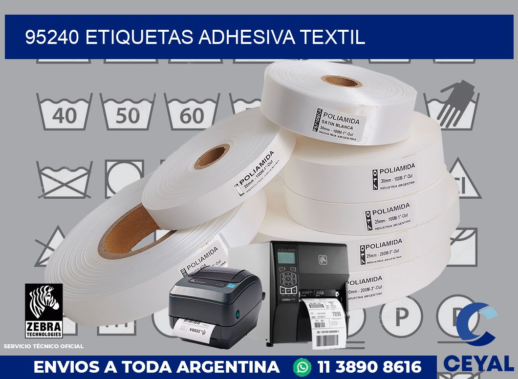 95240 etiquetas adhesiva textil