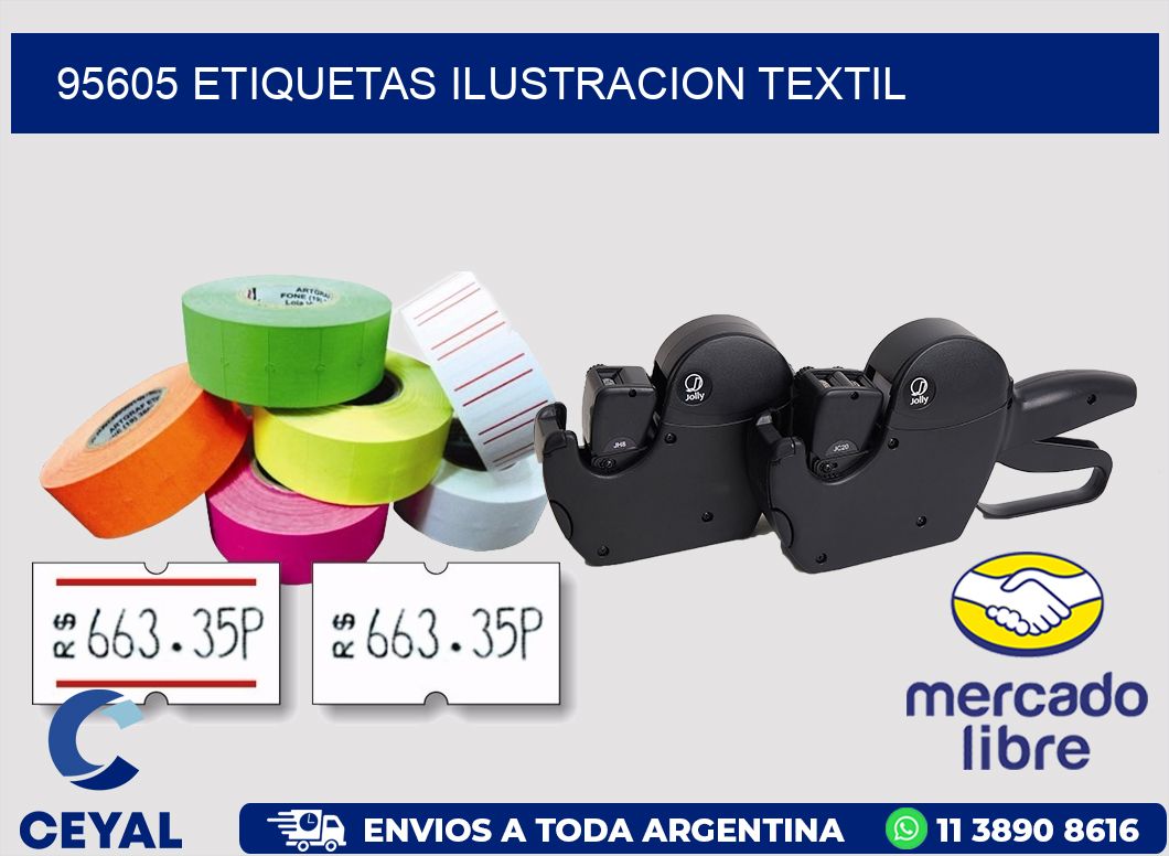 95605 etiquetas ilustracion textil