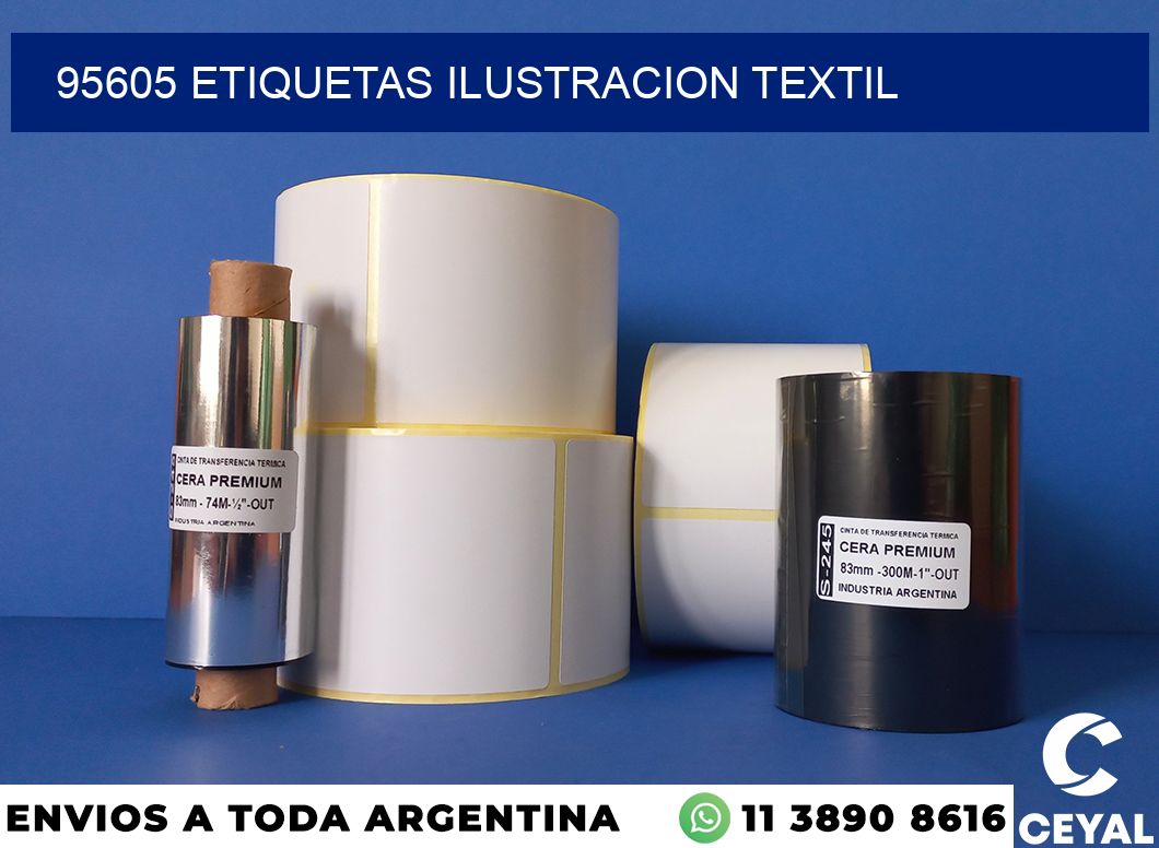 95605 etiquetas ilustracion textil